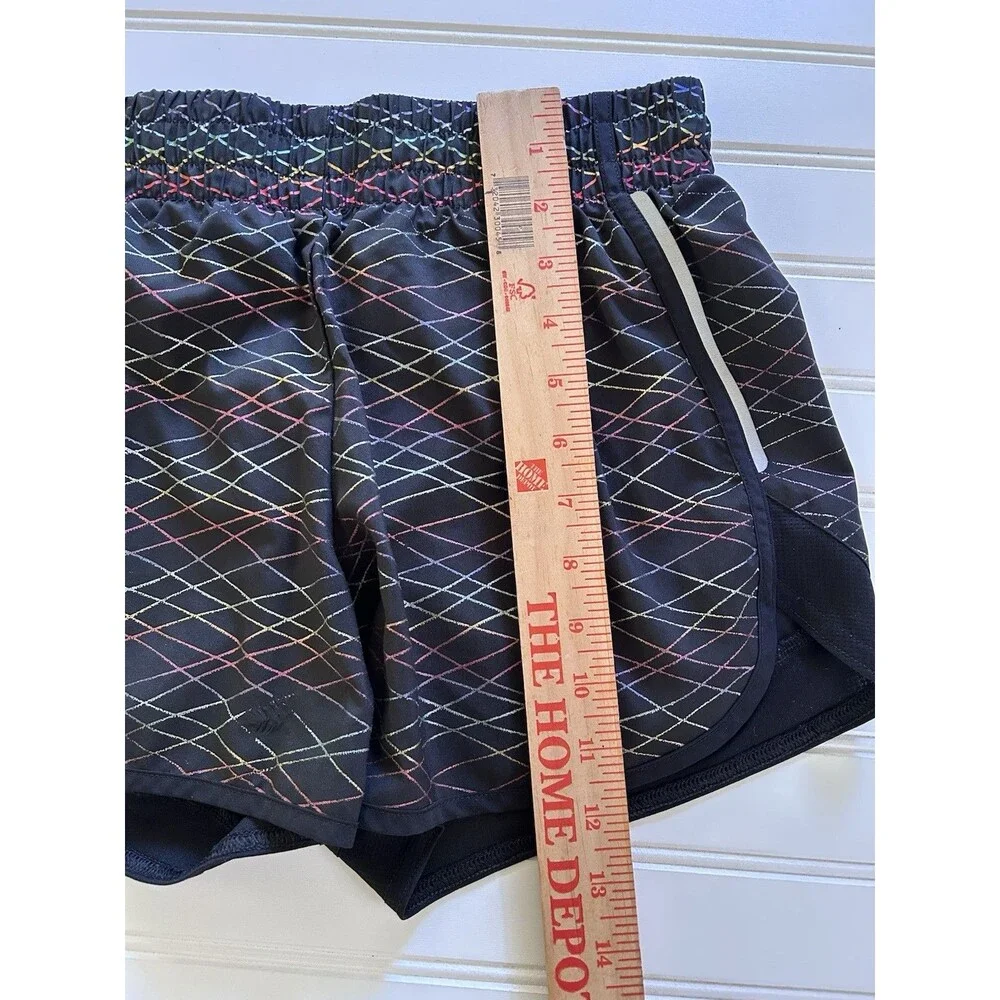 Athletic Works Girls L (10-12) Plus Active Shorts Rainbow Geometric Reflective